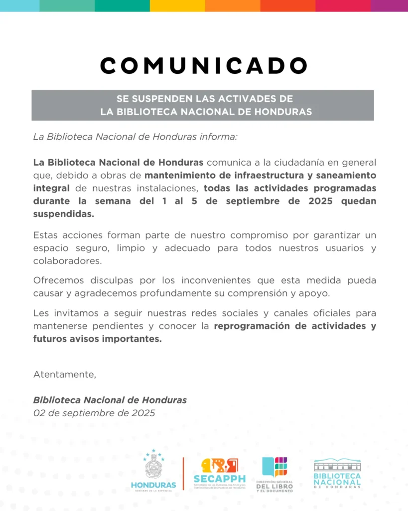 COMUNICADO (BINAH SUSPENDE 2025)